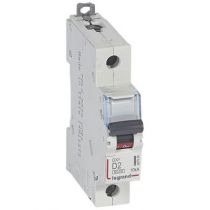 Disjoncteur DX³ 6000 -vis/vis- 1P-230/400V~ -2A-10kA - courbe D - peigne HX³ - 1M (407950)