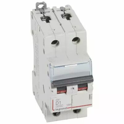 Disjoncteur DX� 6000 -vis/vis- 2P-230/400V~ -1A-10kA - courbe D-peigne HX� trad 2P-2M (408008)