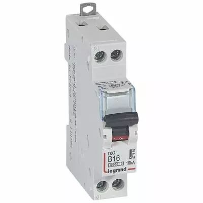 Disjoncteur DX� 6000 -vis/vis- U+N- 230V~ -16A-10kA-courbe B-peigne HX� opti 1P/3P - 1M (407455)