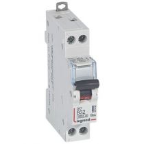 Disjoncteur DX³ 6000 -vis/vis- U+N- 230V~ -32A-10kA-courbe B-peigne HX³ opti 1P/3P - 1M (407458)