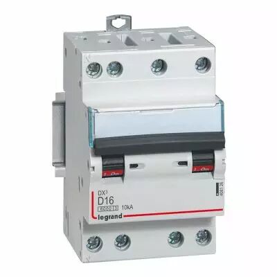 Disjoncteur DX� 6000-vis/vis-4P-400V~-16A-10kA-courbe D-peigne HX� opti 4P - 3M (408126)