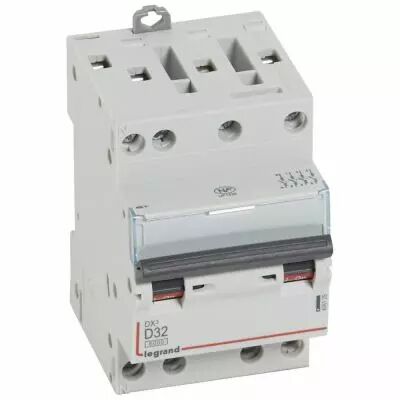 Disjoncteur DX� 6000-vis/vis-4P-400V~-32A-10kA-courbe D-peigne HX� opti 4P - 3M (408129)