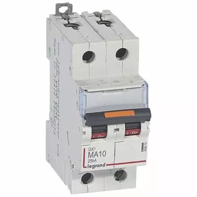 Disjoncteur DX� MA-vis/vis-2P-230/400V~-10A-25kA-magn�tique seul - 2M (409870)