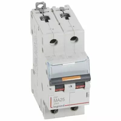 Disjoncteur DX� MA-vis/vis-2P-230/400V~-25A-25kA-magn�tique seul - 2M (409873)