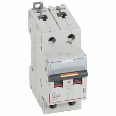 Disjoncteur DX� MA-vis/vis-2P-230/400V~-4A-25kA-magn�tique seul - 2M (409868)