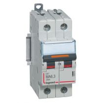 Disjoncteur DX³ MA-vis/vis-2P-230/400V~-6,3A-25kA-magnétique seul - 2M (409869)