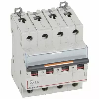 Disjoncteur DX� MA-vis/vis-4P-400V~-1,6A-25kA-magn�tique seul - 4M (409886)
