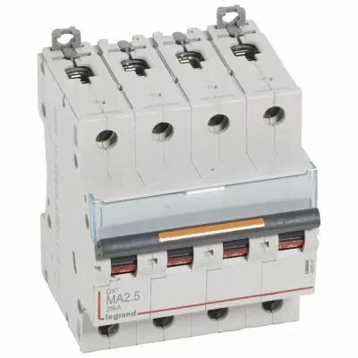Disjoncteur DX� MA-vis/vis-4P-400V~-2,5A-25kA-magn�tique seul - 4M (409887)