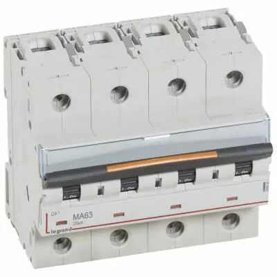 Disjoncteur DX� MA-vis/vis-4P-400V~-63A-25kA-magn�tique seul - 6M (409895)