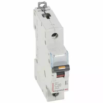 Disjoncteur DX�-vis/vis-1P-230/400V~-20A-25kA-courbe C - 1M (409756)