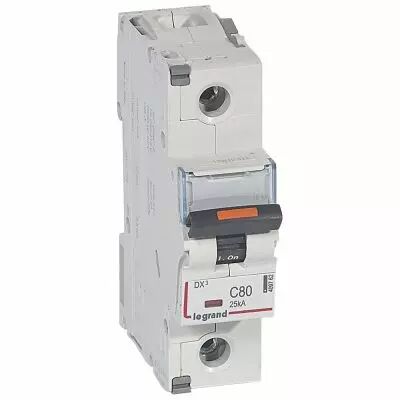 Disjoncteur DX�-vis/vis-1P-230/400V~-80A-25kA-courbe C - 1,5M (409762)