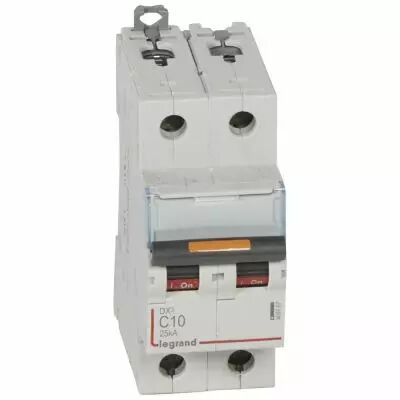 Disjoncteur DX�-vis/vis-2P-230/400V~-10A-25kA-courbe C - 2M (409767)
