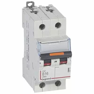 Disjoncteur DX�-vis/vis-2P-230/400V~-16A-25kA-courbe B - 2M (409716)