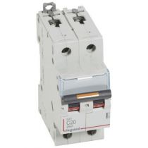 Disjoncteur DX³-vis/vis-2P-230/400V~-20A-25kA-courbe C - 2M (409769)