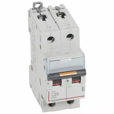 Disjoncteur DX�-vis/vis-2P-230/400V~-25A-25kA-courbe C - 2M (409770)