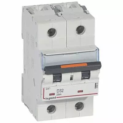 Disjoncteur DX�-vis/vis-2P-230/400V~-32A-25kA-courbe D - 3M (409823)