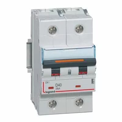 Disjoncteur DX�-vis/vis-2P-230/400V~-40A-25kA-courbe D - 3M (409824)
