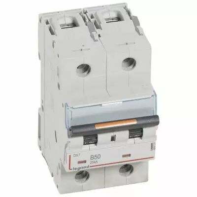 Disjoncteur DX�-vis/vis-2P-230/400V~-50A-25kA-courbe B - 3M (409721)