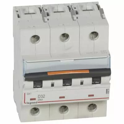 Disjoncteur DX�-vis/vis-3P-400V~-32A-25kA-courbe D - 4,5M (409836)