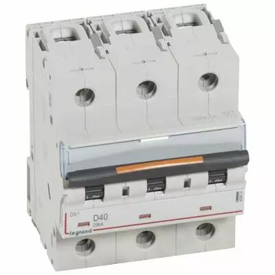 Disjoncteur DX�-vis/vis-3P-400V~-40A-25kA-courbe D - 4,5M (409837)