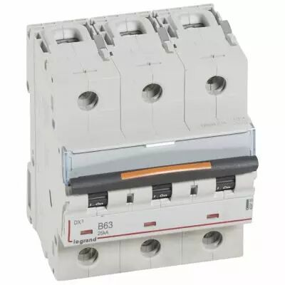 Disjoncteur DX�-vis/vis-3P-400V~-63A-25kA-courbe B - 4,5M (409735)