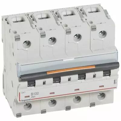 Disjoncteur DX�-vis/vis-4P-400V~-100A-25kA-courbe B - 6M (409750)