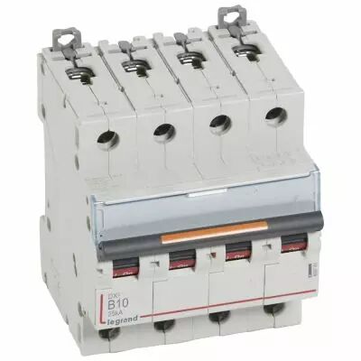 Disjoncteur DX�-vis/vis-4P-400V~-10A-25kA-courbe B - 4M (409741)