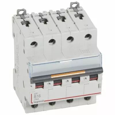 Disjoncteur DX�-vis/vis-4P-400V~-16A-25kA-courbe B - 4M (409742)