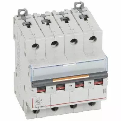 Disjoncteur DX�-vis/vis-4P-400V~-25A-25kA-courbe B - 4M (409744)