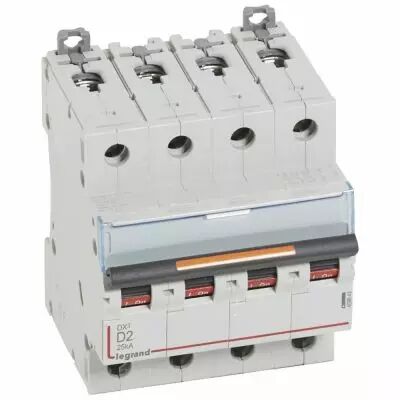 Disjoncteur DX�-vis/vis-4P-400V~-2A-25kA-courbe D - 4M (409843)