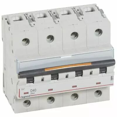 Disjoncteur DX�-vis/vis-4P-400V~-40A-25kA-courbe D - 6M (409850)