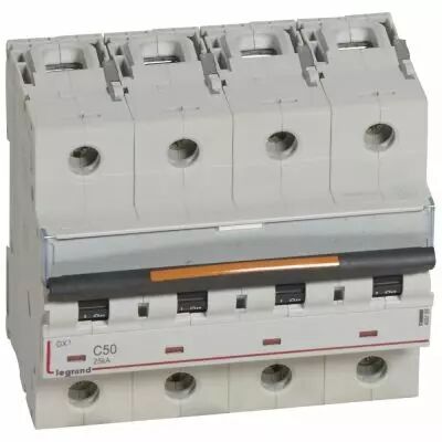 Disjoncteur DX�-vis/vis-4P-400V~-50A-25kA-courbe C - 6M (409799)