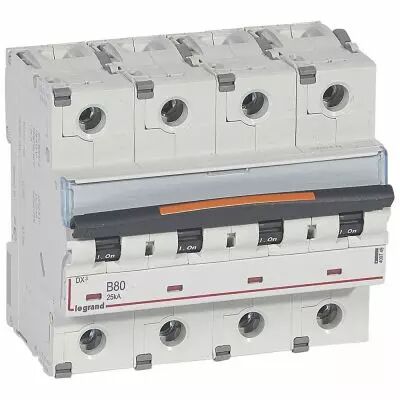 Disjoncteur DX�-vis/vis-4P-400V~-80A-25kA-courbe B - 6M (409749)