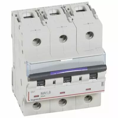 Disjoncteur magn�tique seul DX�-MA - 3P - 1,6 A - 50 kA - courbe MA - 4,5M (410246)