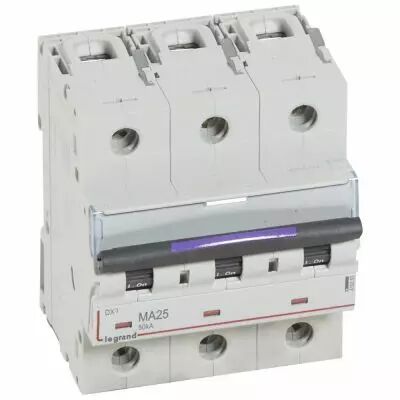 Disjoncteur magn�tique seul DX�-MA - 3P - 25 A - 50 kA - courbe MA - 4,5M (410253)