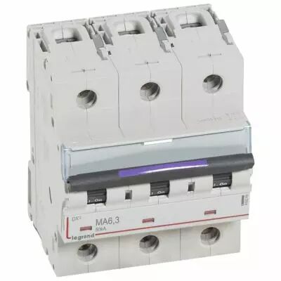 Disjoncteur magn�tique seul DX�-MA - 3P - 6,3 A - 50 kA - courbe MA - 4,5M (410249)