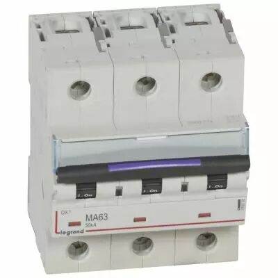 Disjoncteur magn�tique seul DX�-MA - 3P - 63 A - 50 kA - courbe MA - 4,5M (410255)