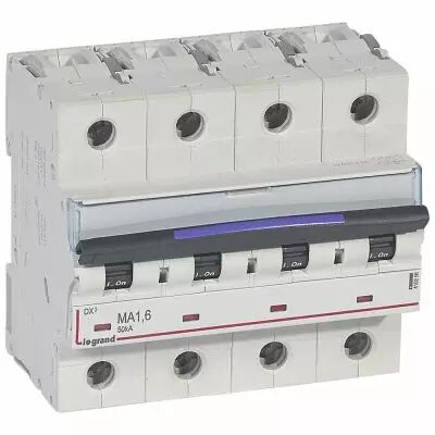 Disjoncteur magn�tique seul DX�-MA - 4P - 1,6 A - 50 kA - courbe MA - 6M (410256)