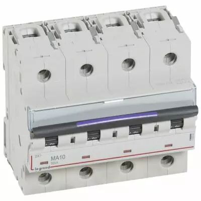 Disjoncteur magn�tique seul DX�-MA - 4P - 10 A - 50 kA - courbe MA - 6M (410260)