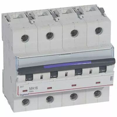 Disjoncteur magn�tique seul DX�-MA - 4P - 16 A - 50 kA - courbe MA - 6M (410262)