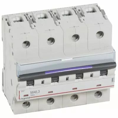 Disjoncteur magn�tique seul DX�-MA - 4P - 6,3 A - 50 kA - courbe MA - 6M (410259)