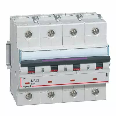 Disjoncteur magn�tique seul DX�-MA - 4P - 63 A - 50 kA - courbe MA - 6M (410265)