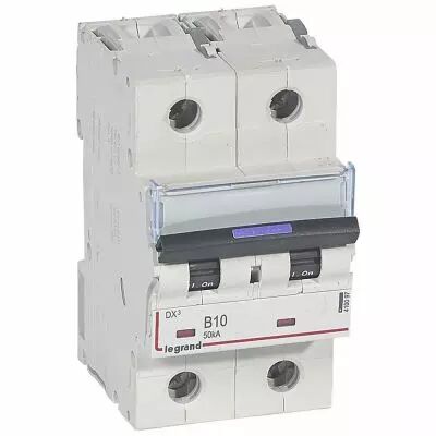 Disjoncteur magn�to-therm DX� - 2P - 10 A - 50 kA - courbe B - 3M (410097)