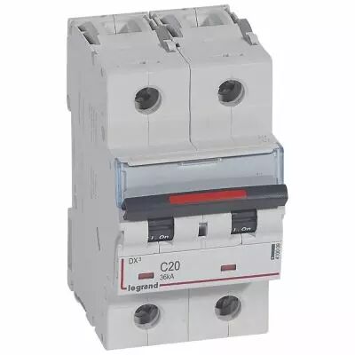 Disjoncteur magn�to-therm DX� - 2P - 20 A - 36 kA - courbe C - 3M (410009)