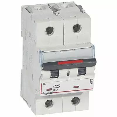 Disjoncteur magn�to-therm DX� - 2P - 25 A - 36 kA - courbe C - 3M (410010)