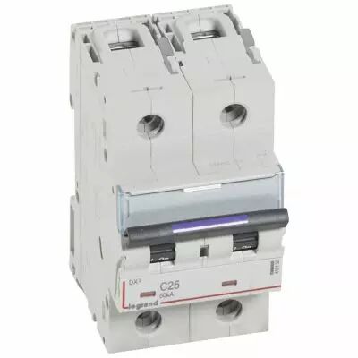 Disjoncteur magn�to-therm DX� - 2P - 25 A - 50 kA - courbe C - 3M (410150)