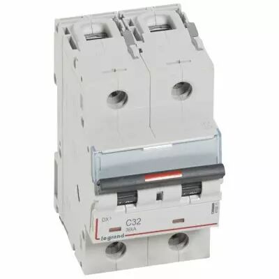 Disjoncteur magn�to-therm DX� - 2P - 32 A - 36 kA - courbe C - 3M (410011)