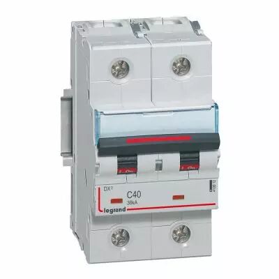 Disjoncteur magn�to-therm DX� - 2P - 40 A - 36 kA - courbe C - 3M (410012)