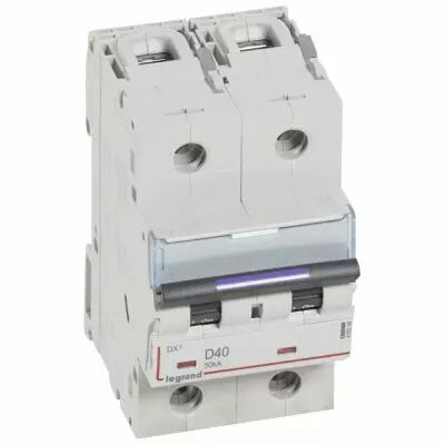 Disjoncteur magn�to-therm DX� - 2P - 40 A - 50 kA - courbe D - 3M (410204)