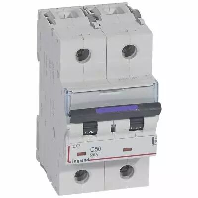 Disjoncteur magn�to-therm DX� - 2P - 50 A - 50 kA - courbe C - 3M (410153)